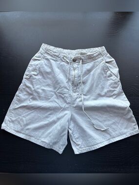 Vintage Basic Editions Tan Twill High-Waisted Shorts